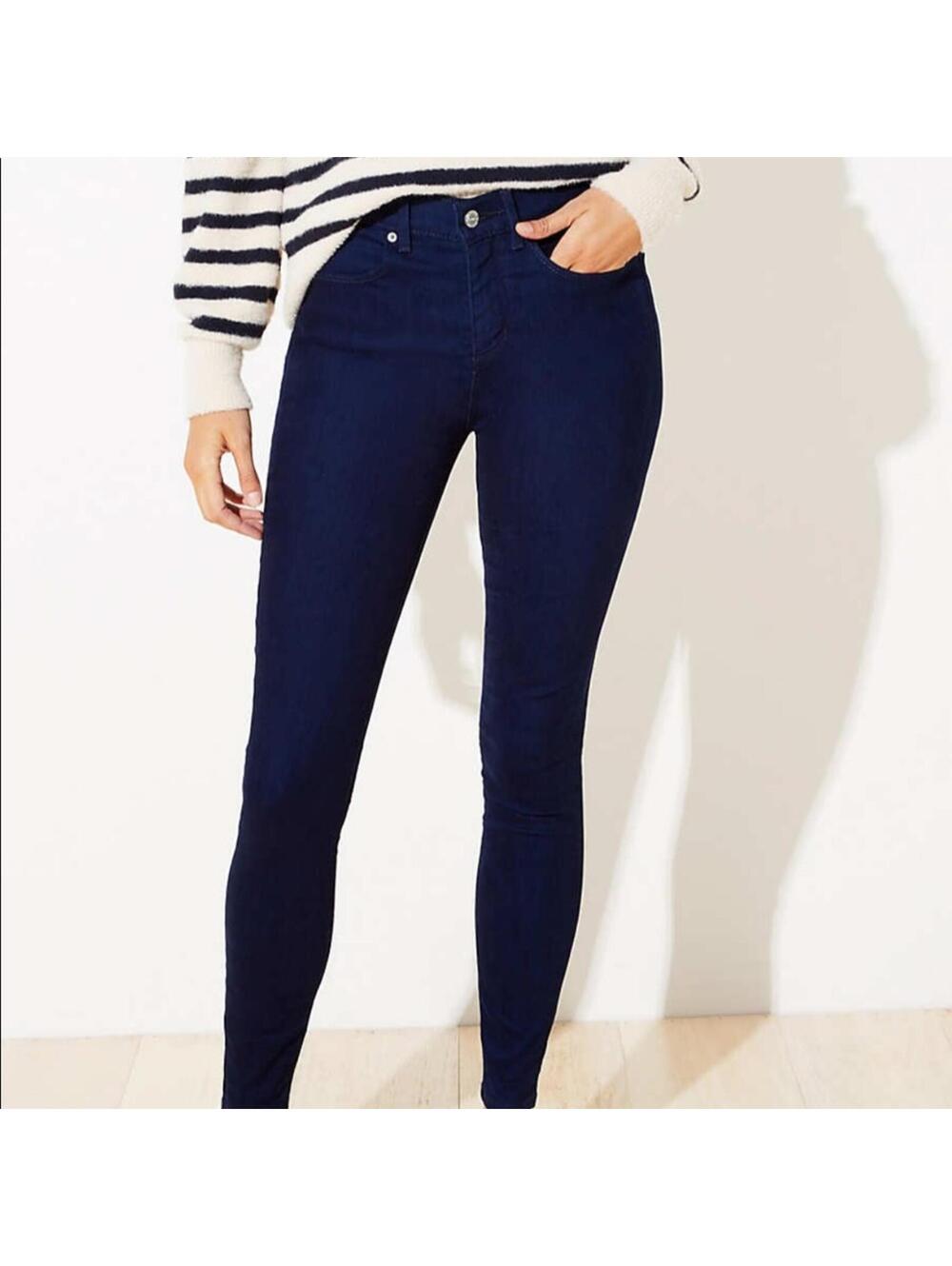 LOFT Dark Blue Skinny Jeans Size 25/0